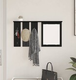 VidaXL Wandgemonteerde kapstok met plank Zwart eiken 85 x 10 x 45 cm