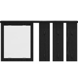 VidaXL Wandgemonteerde kapstok met plank Zwart eiken 85 x 10 x 45 cm