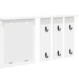 VidaXL Wandgemonteerde kapstok Wit 85 x 10 x 45 cm Bewerkt hout