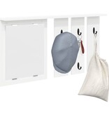 VidaXL Wandgemonteerde kapstok Wit 85 x 10 x 45 cm Bewerkt hout