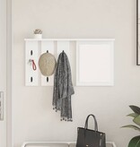 VidaXL Wandgemonteerde kapstok Wit 85 x 10 x 45 cm Bewerkt hout