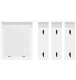 VidaXL Wandgemonteerde kapstok Wit 85 x 10 x 45 cm Bewerkt hout