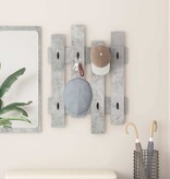 VidaXL Wandgemonteerde kapstok Betongrijs 60 x 3 x 82 cm Bewerkt hout