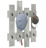 VidaXL Wandgemonteerde kapstok Betongrijs 60 x 3 x 82 cm Bewerkt hout