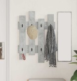 VidaXL Wandgemonteerde kapstok Betongrijs 60 x 3 x 82 cm Bewerkt hout