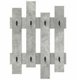 VidaXL Wandgemonteerde kapstok Betongrijs 60 x 3 x 82 cm Bewerkt hout