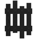 VidaXL Wandgemonteerde kapstok Zwart eiken 60 x 3 x 82 cm Bewerkt hout