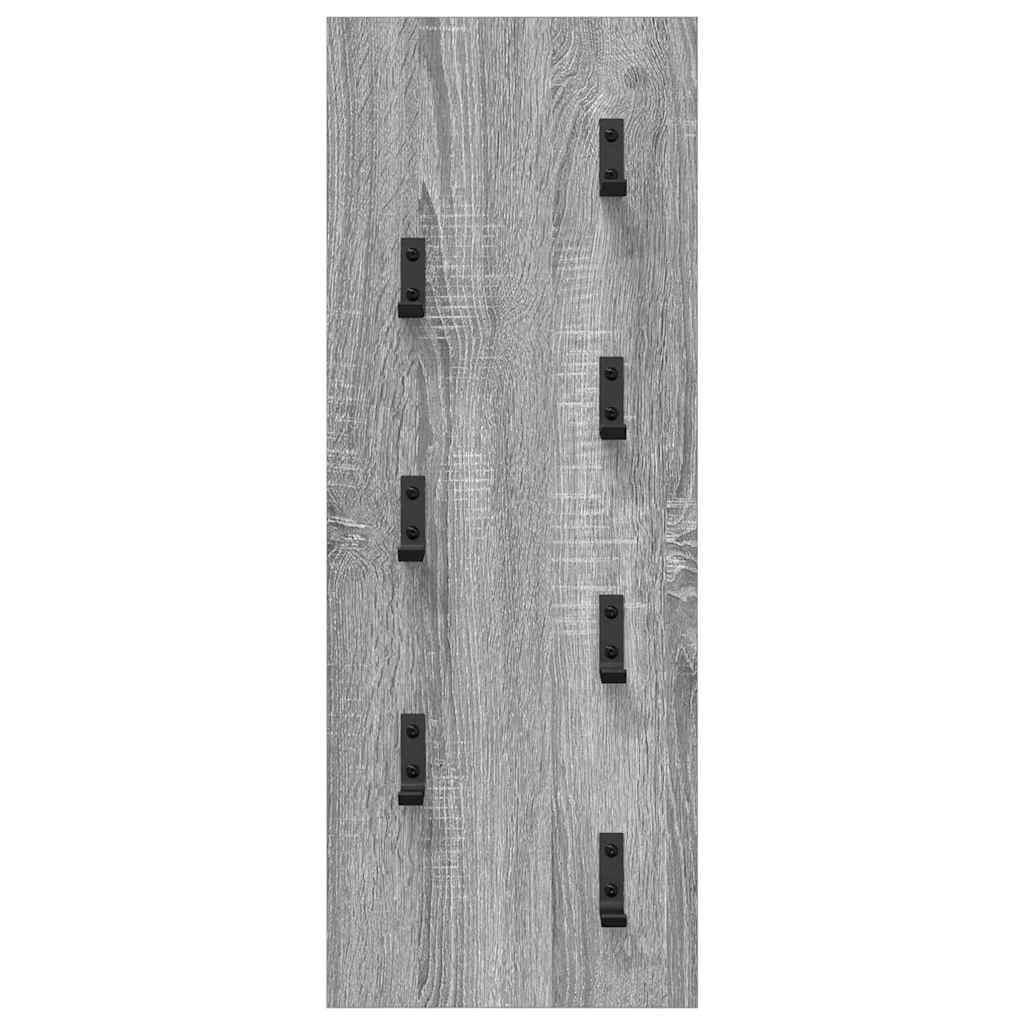 VidaXL Wandgemonteerde kapstok Grijs sonoma 30 x 1.5 x 80 cm