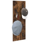 VidaXL Wandgemonteerde kapstok Gerookt eiken 30 x 1.5 x 80 cm