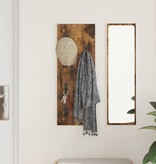 VidaXL Wandgemonteerde kapstok Gerookt eiken 30 x 1.5 x 80 cm