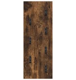 VidaXL Wandgemonteerde kapstok Gerookt eiken 30 x 1.5 x 80 cm