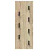 VidaXL Wandgemonteerde kapstok Sonoma eiken 30 x 1.5 x 80 cm