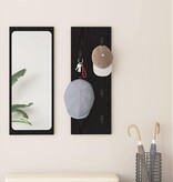 VidaXL Wandgemonteerde kapstok Zwart eiken 30 x 1.5 x 80 cm