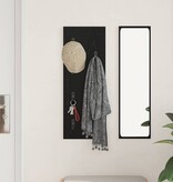 VidaXL Wandgemonteerde kapstok Zwart eiken 30 x 1.5 x 80 cm