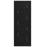 VidaXL Wandgemonteerde kapstok Zwart eiken 30 x 1.5 x 80 cm