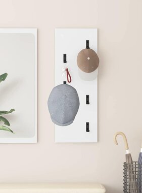 VidaXL Wandgemonteerde kapstok Wit 30 x 1.5 x 80 cm Bewerkt hout