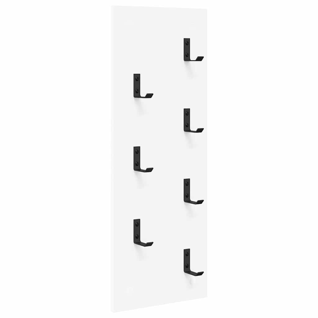 VidaXL Wandgemonteerde kapstok Wit 30 x 1.5 x 80 cm Bewerkt hout