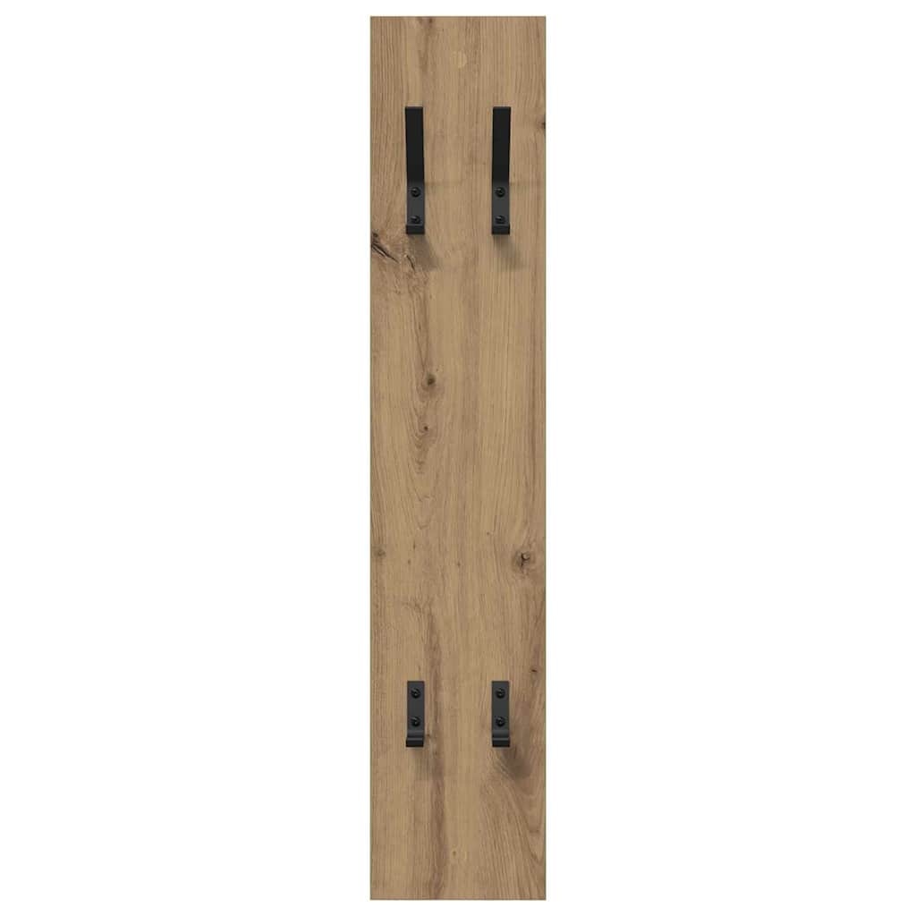 VidaXL Wandgemonteerde kapstok Wandgemonteerd artisanaal eikenkleurig