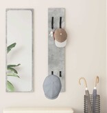 VidaXL Wandgemonteerde kapstok met opslag Betongrijs 20 x 1,5 x 100 cm