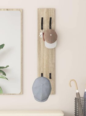 VidaXL Wandgemonteerde kapstok Sonoma eiken 20 x 1,5 x 100 cm