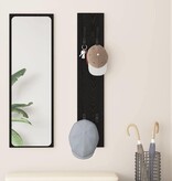 VidaXL Wandgemonteerde kapstok Zwart eiken 20 x 1,5 x 100 cm