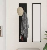 VidaXL Wandgemonteerde kapstok Zwart eiken 20 x 1,5 x 100 cm