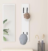 VidaXL Wandgemonteerde kapstok Wit 20 x 1,5 x 100 cm Bewerkt hout