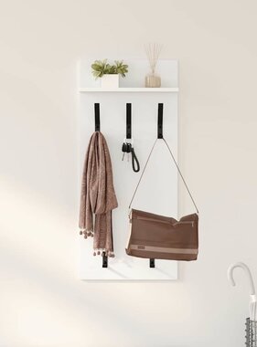 VidaXL Wandgemonteerde kapstok Wit 90 x 40 x 10 cm Bewerkt hout