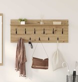 VidaXL Wandgemonteerde kapstok artisanaal eikenkleurig Bewerkt hout