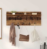 VidaXL Wandgemonteerde kapstok met plank Oud hout Bewerkt hout