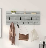 VidaXL Wandgemonteerde kapstok met plank Grijs sonoma Bewerkt hout