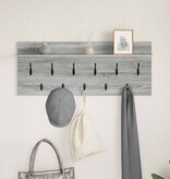 VidaXL Wandgemonteerde kapstok met plank Grijs sonoma Bewerkt hout