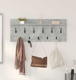 VidaXL Wandgemonteerde kapstok met plank Betongrijs Bewerkt hout