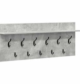 VidaXL Wandgemonteerde kapstok met plank Betongrijs Bewerkt hout