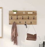 VidaXL Wandgemonteerde kapstok artisanaal eikenkleurig 80 x 40 x 12 cm