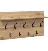 VidaXL Wandgemonteerde kapstok artisanaal eikenkleurig 80 x 40 x 12 cm