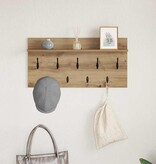VidaXL Wandgemonteerde kapstok artisanaal eikenkleurig 80 x 40 x 12 cm