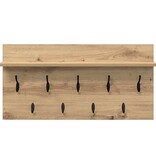 VidaXL Wandgemonteerde kapstok artisanaal eikenkleurig 80 x 40 x 12 cm