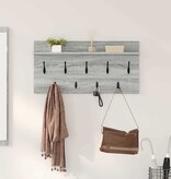 VidaXL Wandgemonteerde kapstok met plank Grijs sonoma 80 x 40 x 12 cm