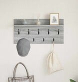 VidaXL Wandgemonteerde kapstok met plank Grijs sonoma 80 x 40 x 12 cm