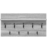 VidaXL Wandgemonteerde kapstok met plank Grijs sonoma 80 x 40 x 12 cm