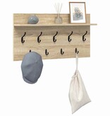 VidaXL Wandgemonteerde kapstok met plank Sonoma eiken 80 x 40 x 12 cm
