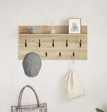 VidaXL Wandgemonteerde kapstok met plank Sonoma eiken 80 x 40 x 12 cm