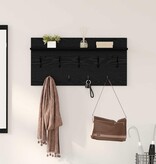 VidaXL Wandgemonteerde kapstok met plank Zwart eiken 80 x 40 x 12 cm