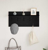 VidaXL Wandgemonteerde kapstok met plank Zwart eiken 80 x 40 x 12 cm
