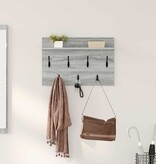 VidaXL Wandgemonteerde kapstok met plank Grijs sonoma 60 x 40 x 12 cm