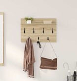 VidaXL Wandgemonteerde kapstok met plank Sonoma eiken 60 x 40 x 12 cm