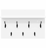 VidaXL Wandgemonteerde kapstok Wit 60 x 40 x 12 cm Bewerkt hout