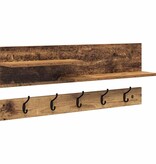 VidaXL Wandgemonteerde kapstok Oud hout 90 x 15 x 36 cm Bewerkt hout