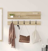 VidaXL Wandgemonteerde kapstok met plank Sonoma eiken 90 x 15 x 36 cm